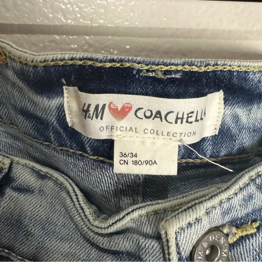 HM Coachella  Denim Jeans Pants Distressed Size 36X34